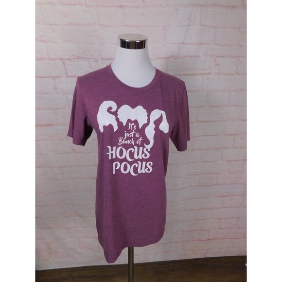 Bella + Canvas Hocus Pocus Tee Sz S Purple Witch Halloween Shirt - Picture 2 of 11